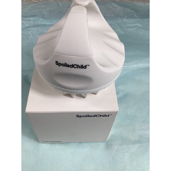 SpoiledChild Scalp Massager With Box White haircare Hairbrush Hair treatment NEW - Picture 4 of 4